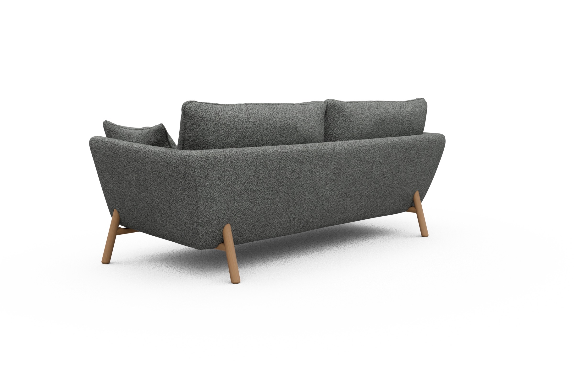 Sofa Emil 3-Sitzer Beinfarbe Eiche Natur Vanora-Warm-Grey