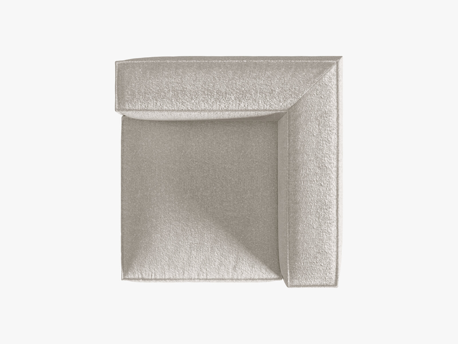 Micadoni Eckmodul Nuria 1-Sitzer Boucle Grau Beige Melange