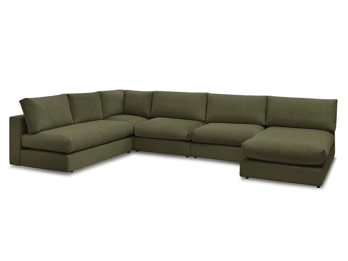 Bobochic Paris Ecksofa Cordsamt Grün