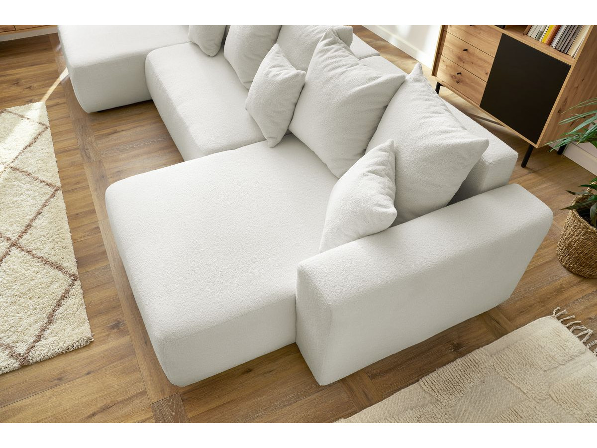 Bobochic Envy Wohnlandschaft Bouclé-Stoff Weiß