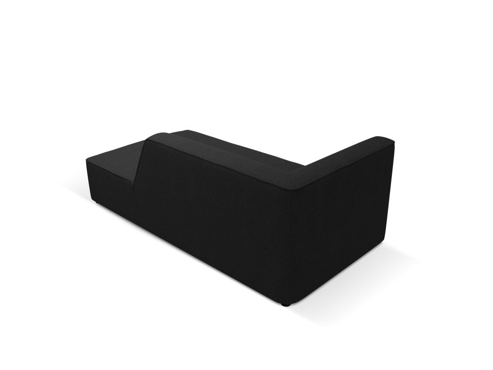 Cosmopolitan Design Chaiselongue Siena Strukturierter Stoff Ottawa Schwarz Rechts