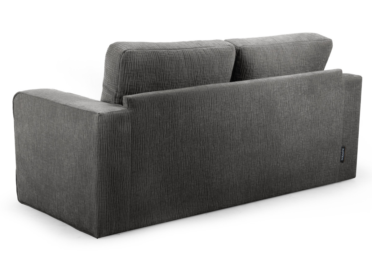 Bobochic Come Schlafsofa 2-Sitzer Strukturstoff Dunkelgrau