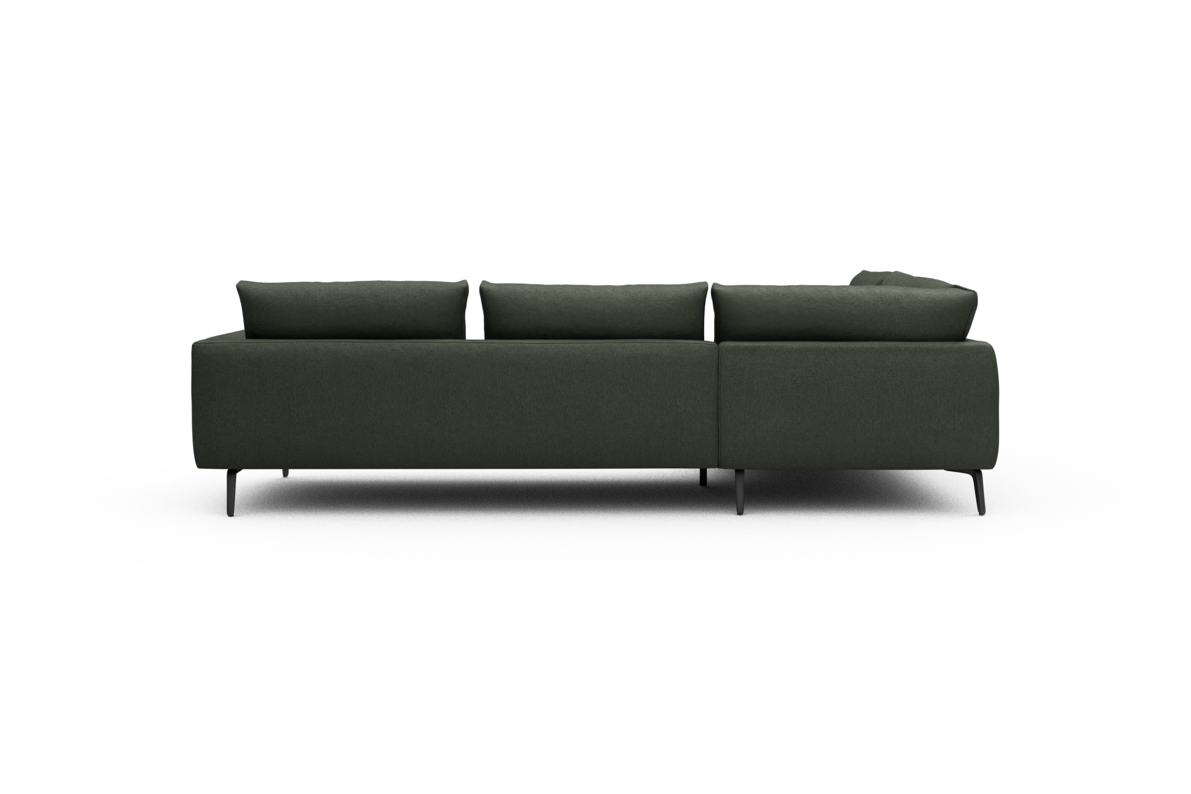 Ecksofa Karl Relax-Ecke links mit 2,5-Sitzer Denari-Forest-Green