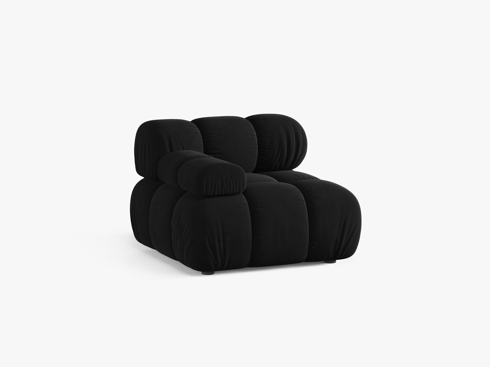 Micadoni Eckmodul Bellis Links Samt Bluvel Schwarz
