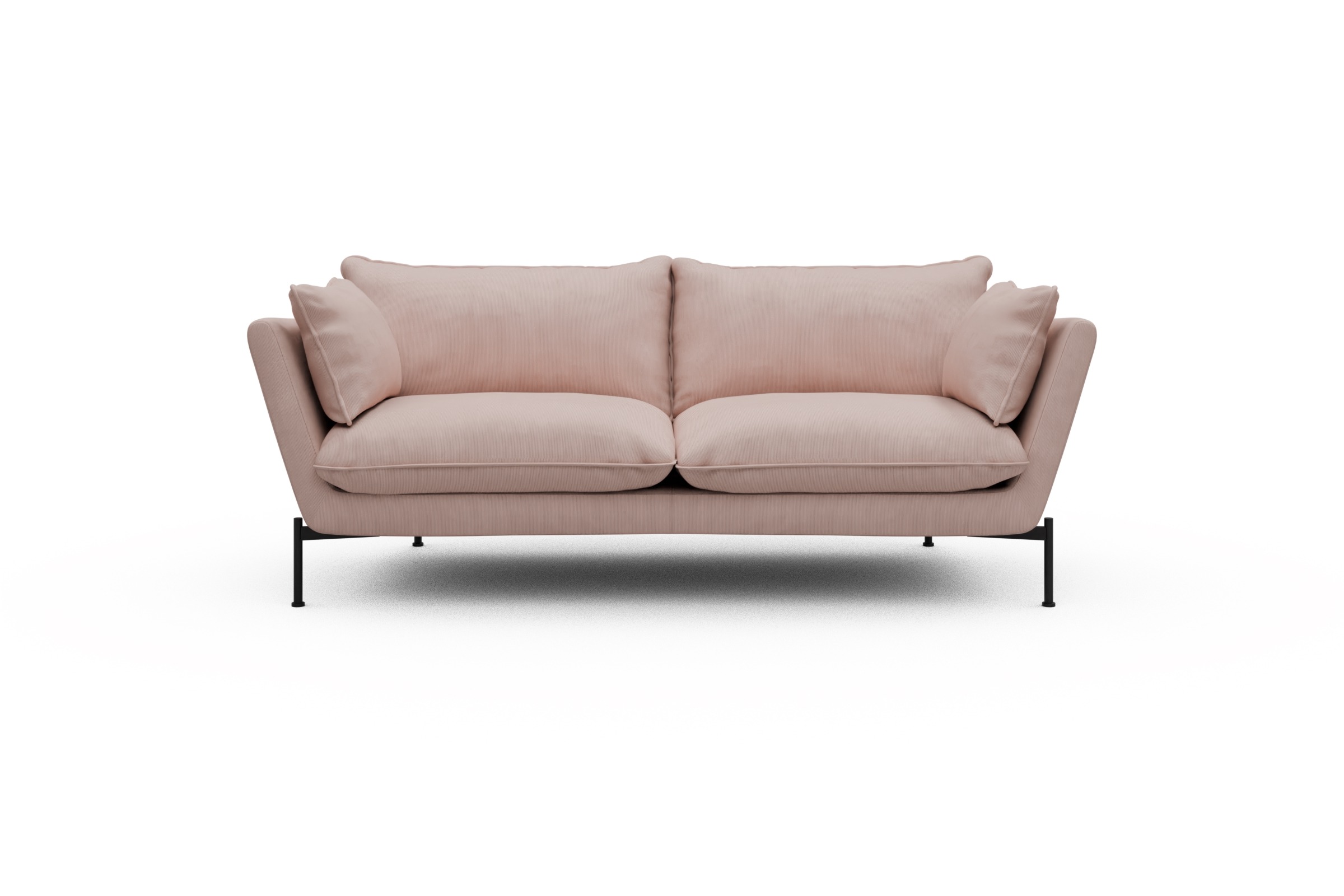 Skandi Home Sofa Anton PREMIUM 2-Sitzer Cordufine-Blush moebelfaktor