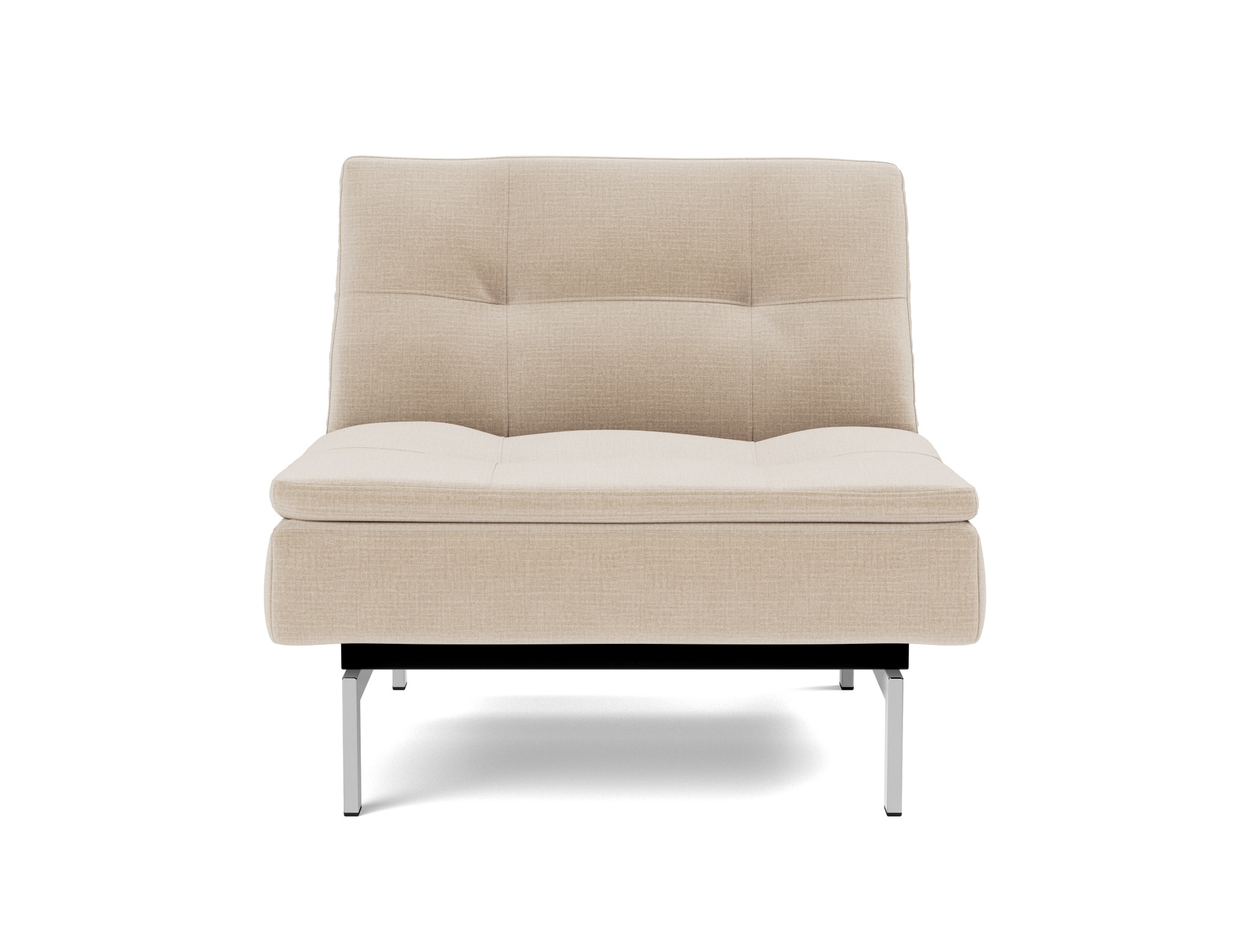 Sessel Dublexo Chenille Esina 410-Almond-Beige Beine Chrom