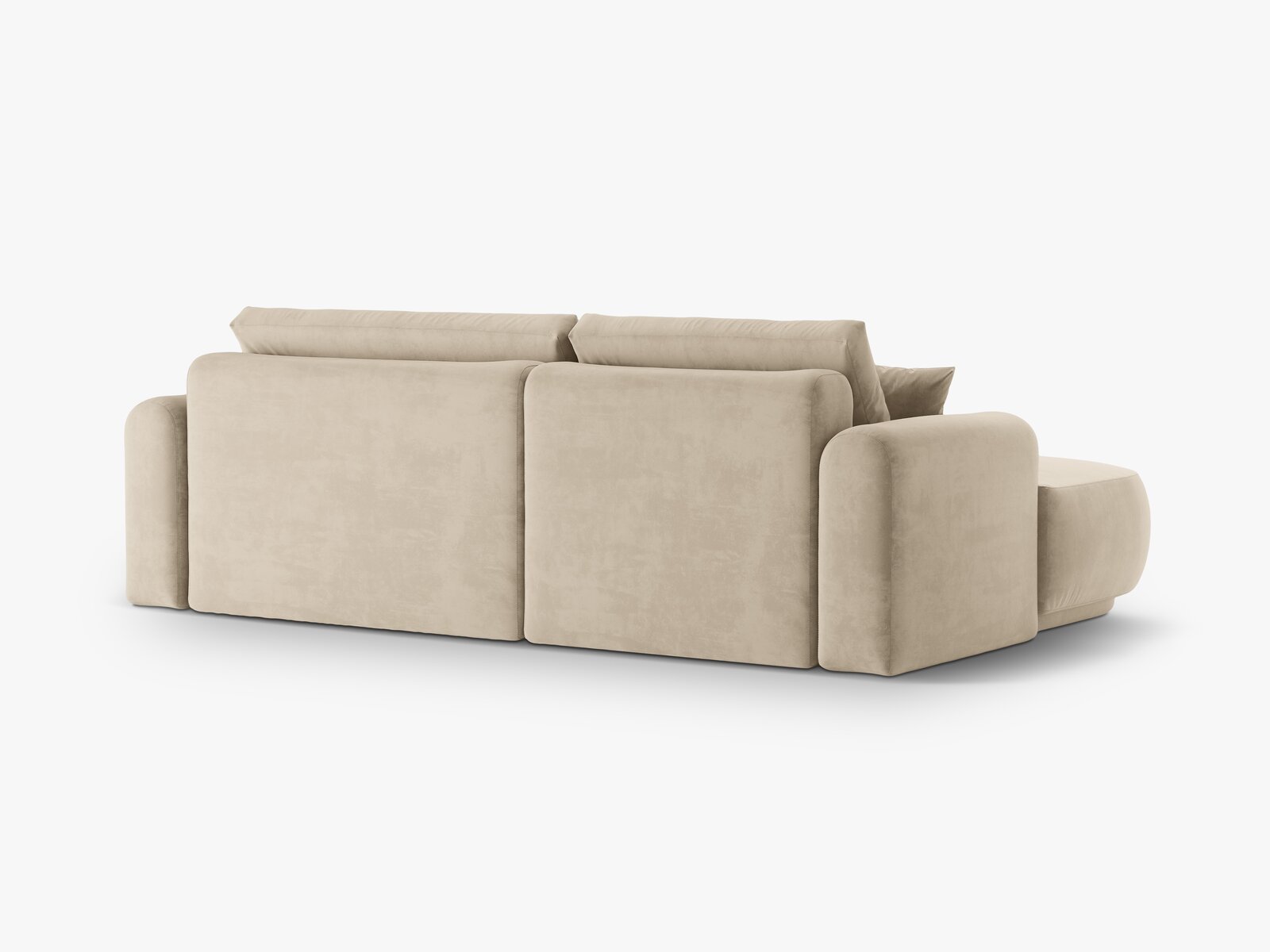 Micadoni Ella Ecksofa 5-Sitzer mit Schlaffunktion Links Samt Vogue Helles Beige