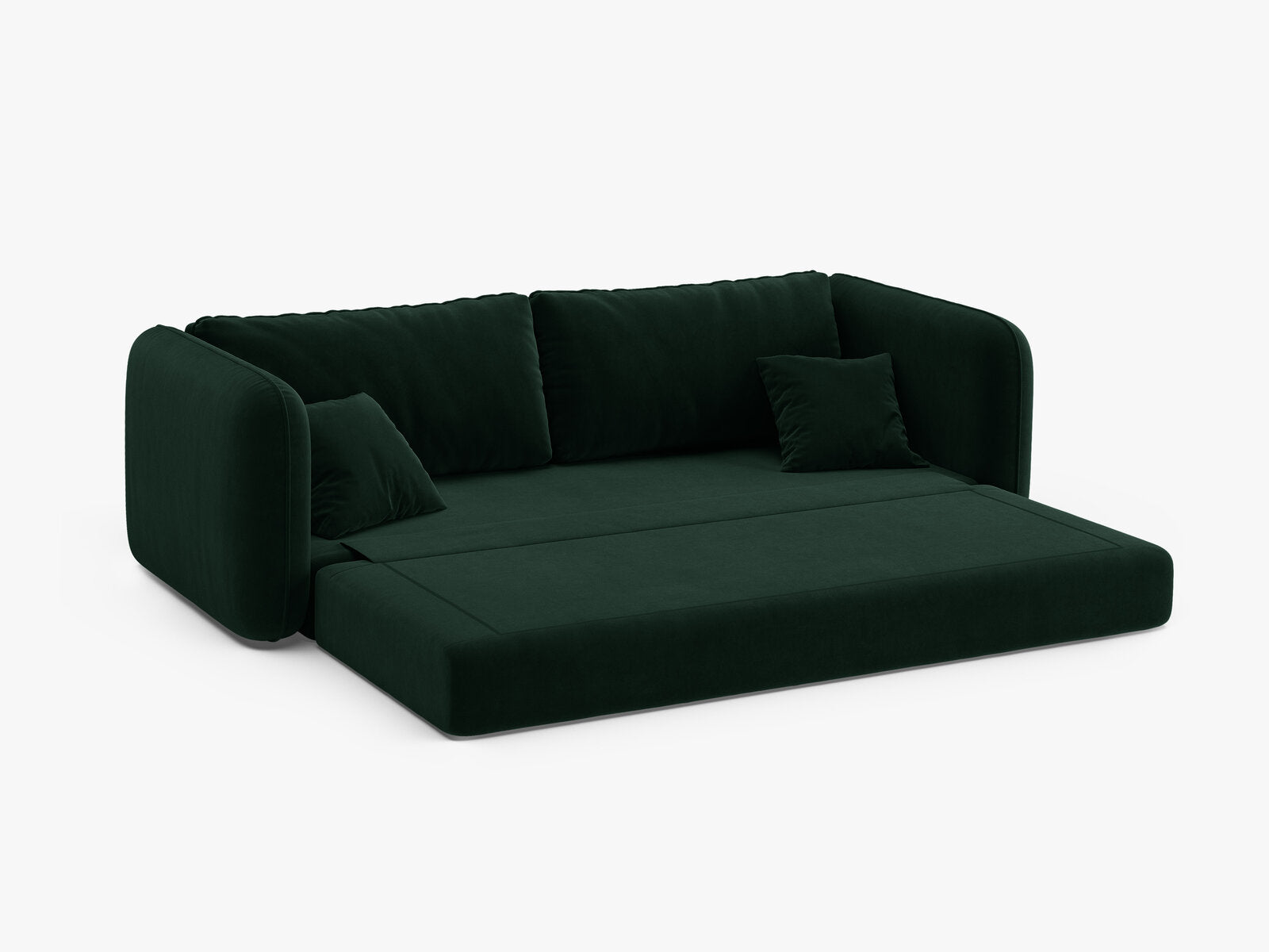 Micadoni Sofa mit Schlaffunktion Dormi 3-Sitzer Samt Salvador Flaschengrün