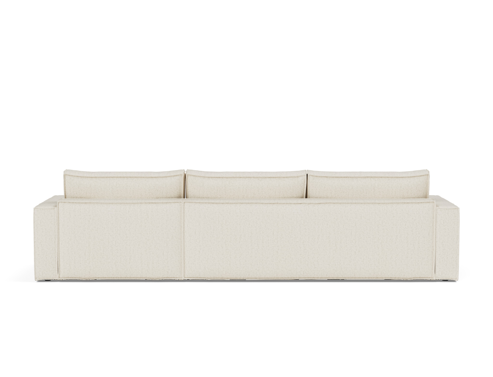 Schlafsofa Newilla mit Chaiselongue Boucle Skandi 531-Off-White