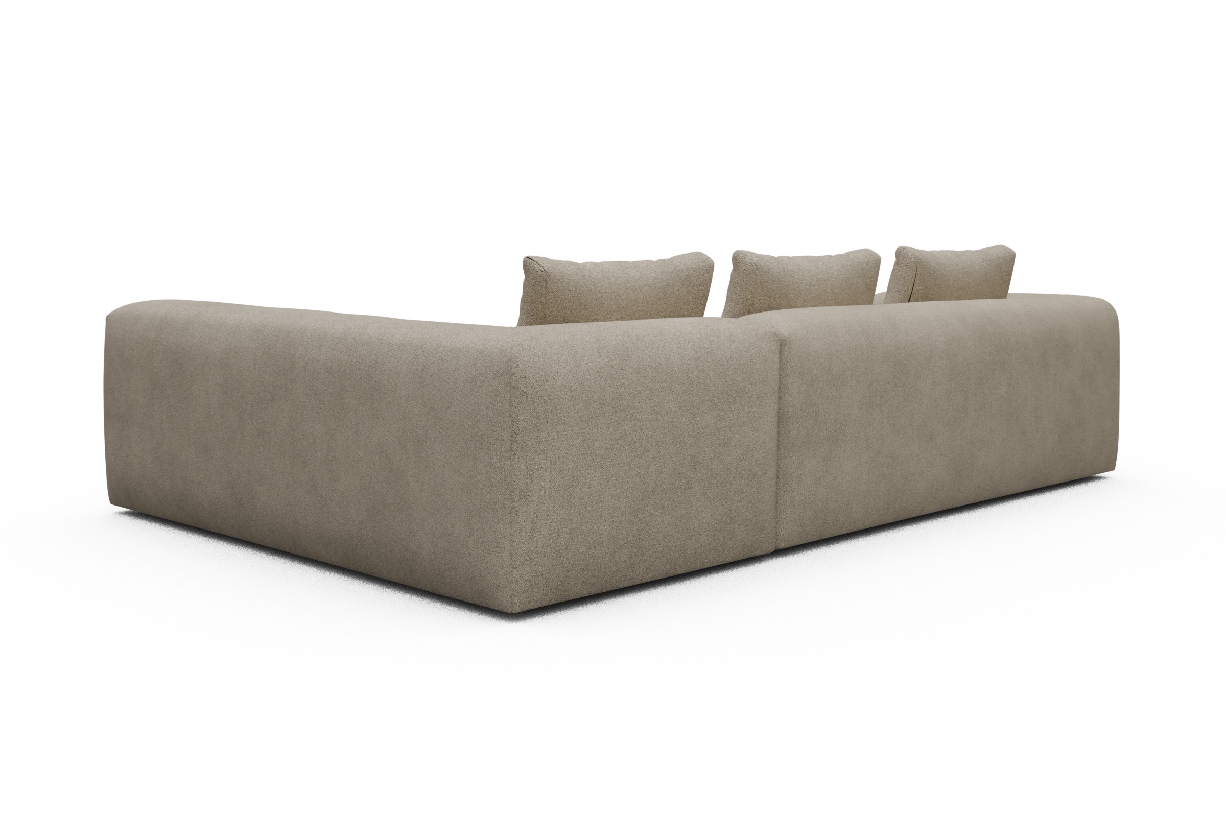 Ecksofa Fred 2x 2,5-Sitzer rechts offen Boucle-Belge