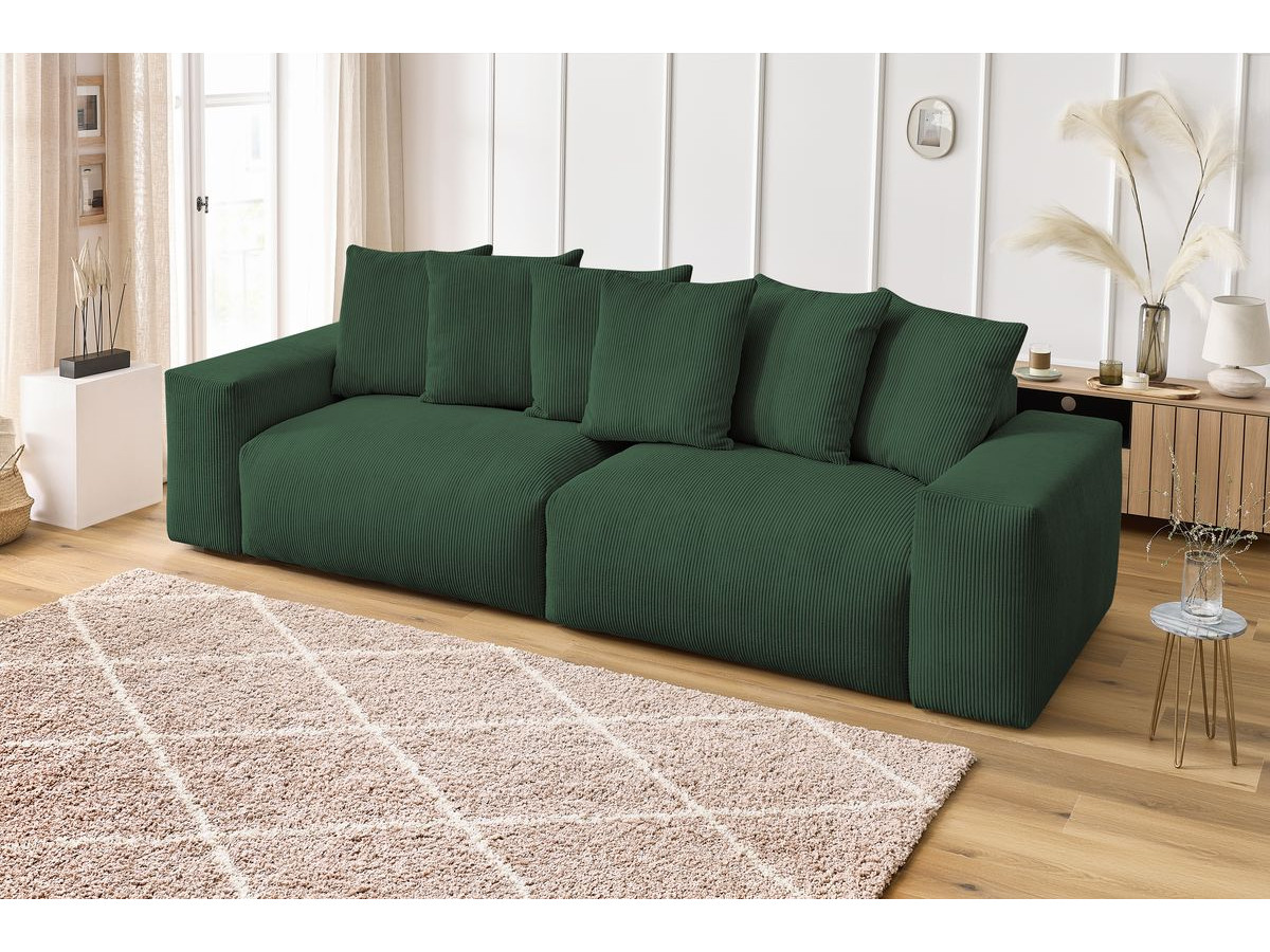 Bobochic Voltaire Sofa 4-Sitzer 320 × 124 cm Cordsamt Grün