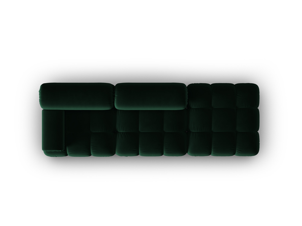 Cosmopolitan Design Modulares Sofa Cortina 4-Sitzer Samt Bluvel Flaschengrün Rechts
