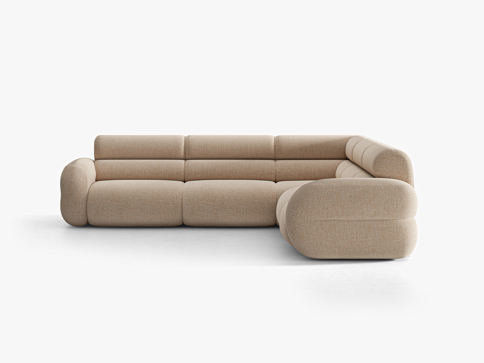 Micadoni Neo Modulares Ecksofa 7-Sitzer Chenille SILENCIO Sand