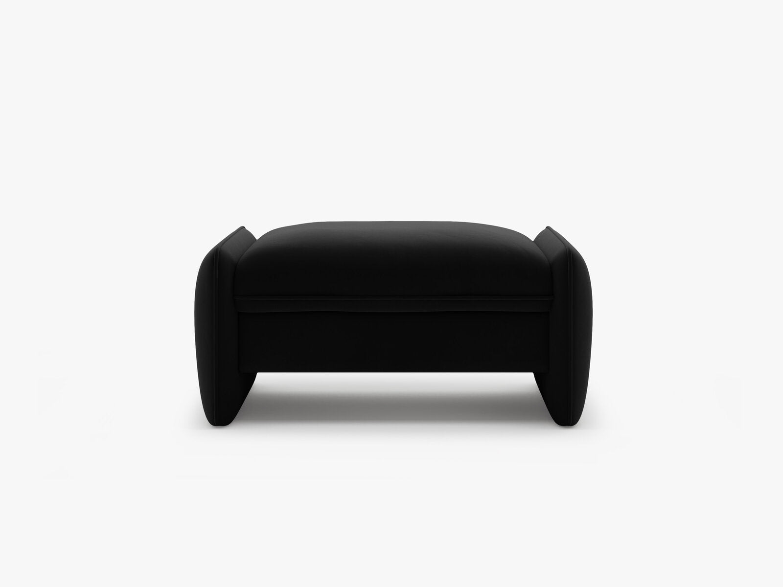 Micadoni Georgia Pouf Samt Magic Velvet Schwarz