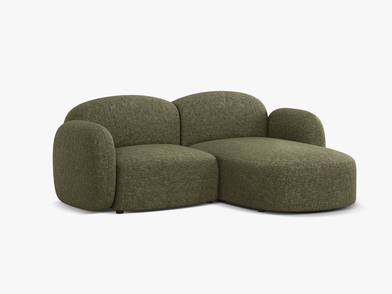 Micadoni Ecksofa Blair 3-Sitzer Rechts Chenille Eden Grün