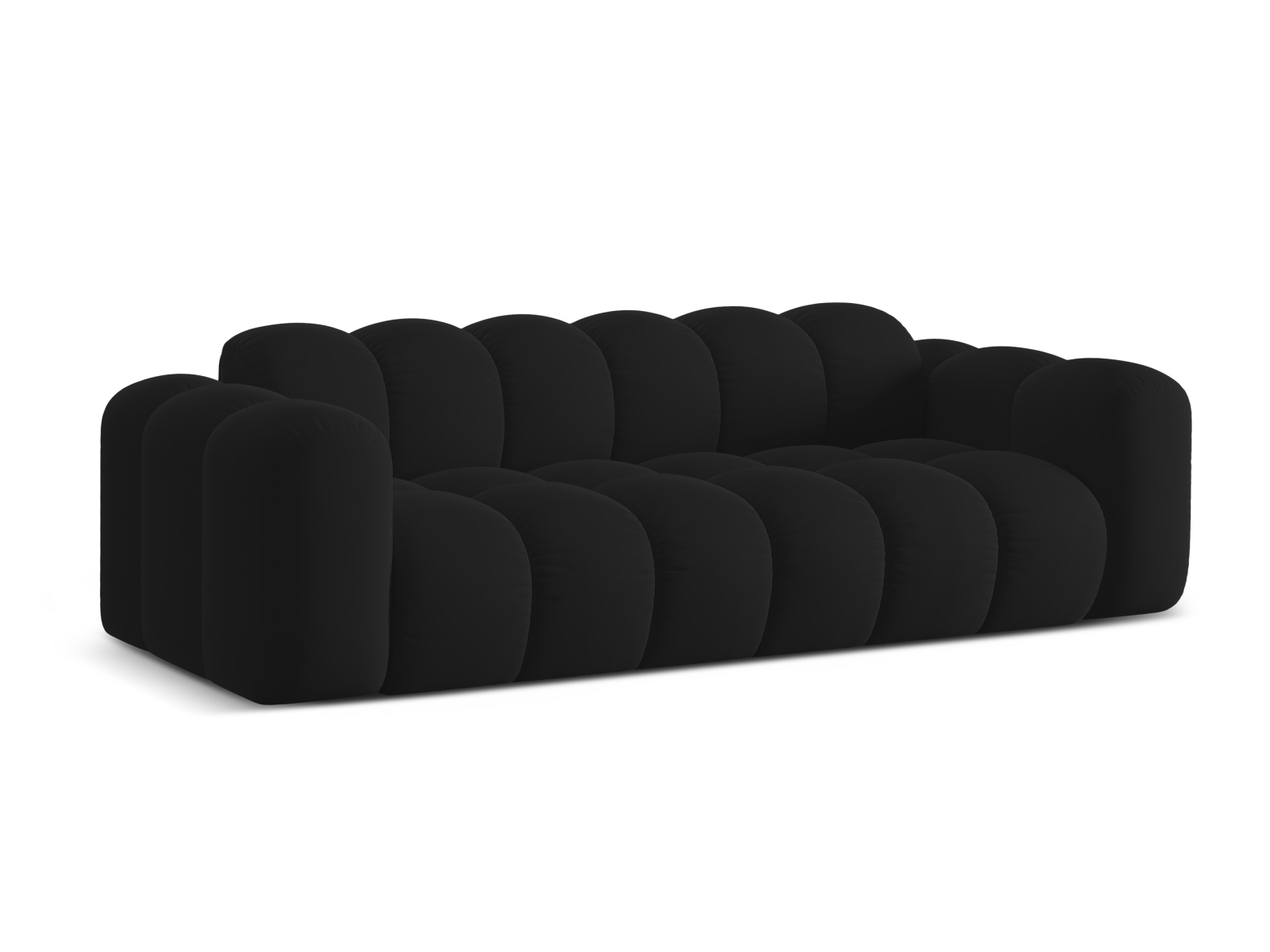 Cosmopolitan Design Sofa Treno 4-Sitzer Samt Bluvel Schwarz