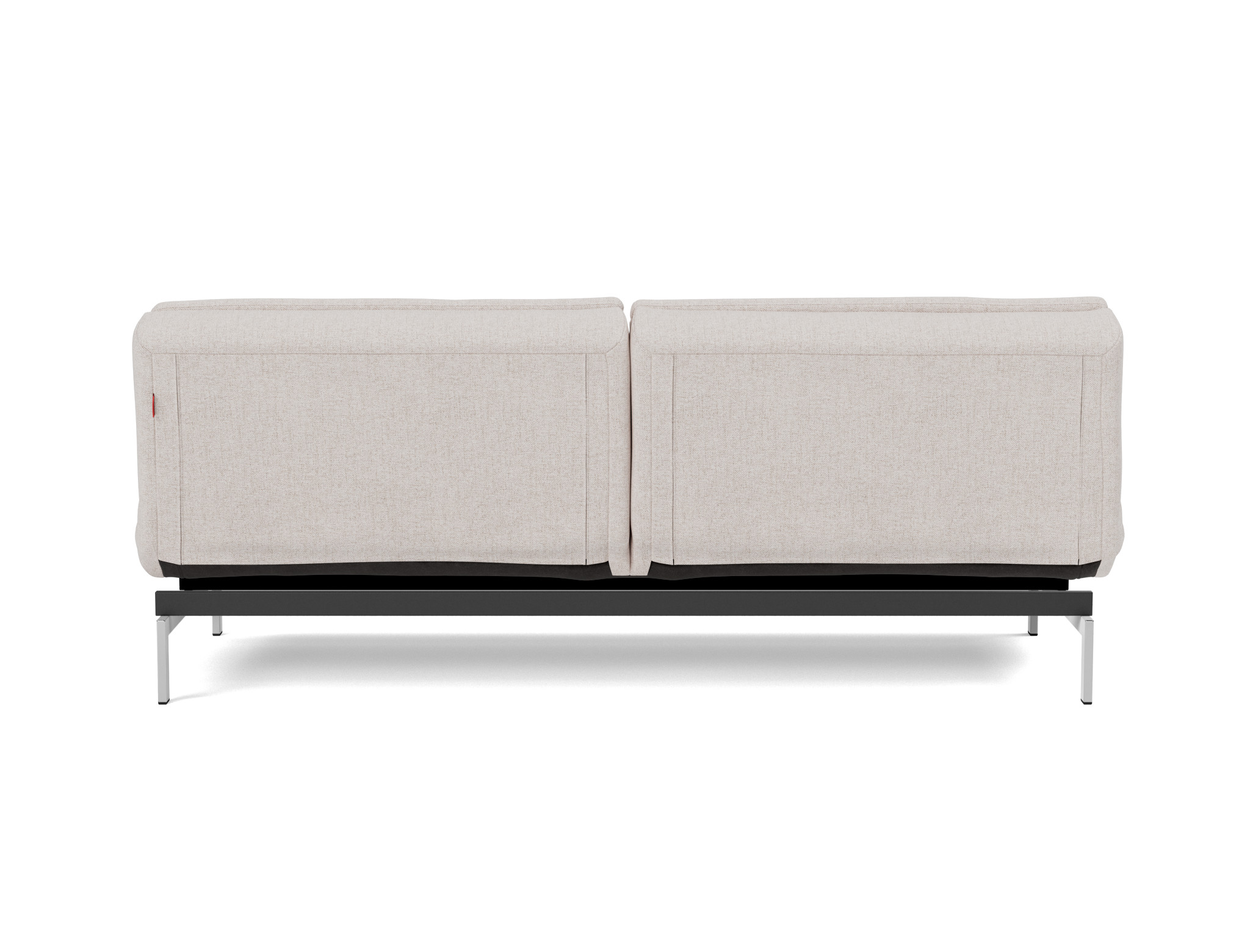 Schlafsofa Dublexo Strukturierter Stoff Weda 300-Weda-Sand Beine Chrom