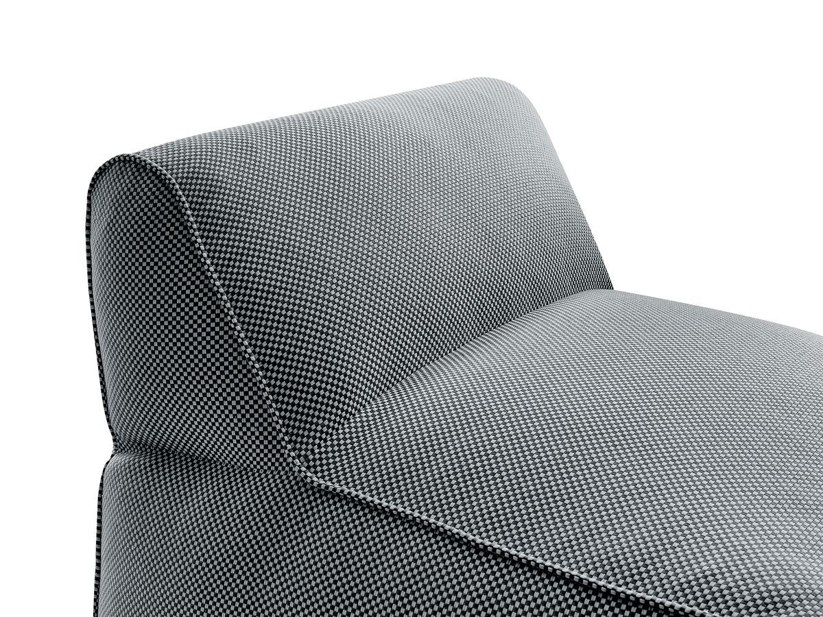 Bobochic Riviera Sofamodul 1-Sitzer Melange-Stoff Schwarz