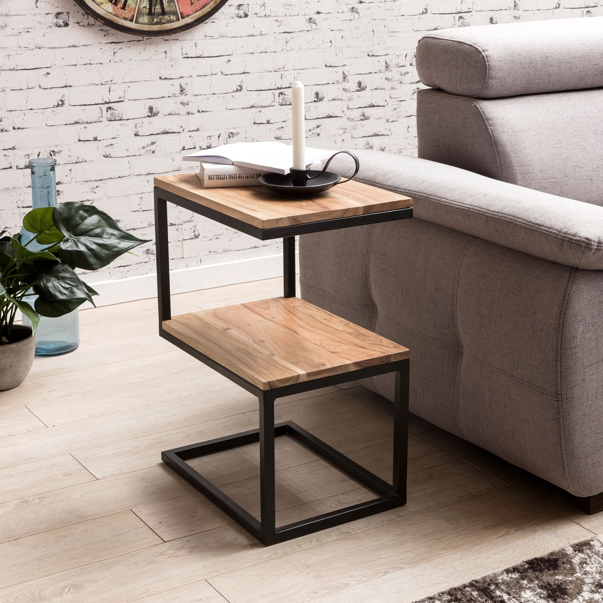 Beistelltisch Alden Massivholz Akazie 45 × 30 × 60 cm