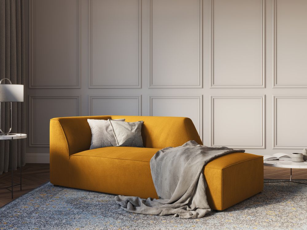Cosmopolitan Design Chaiselongue Siena Kord Scala Gelb Rechts