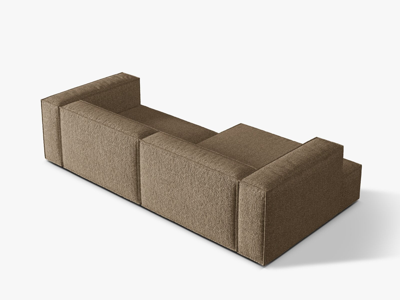 Micadoni Ecksofa Nuria 4-Sitzer Links Boucle Cappuccino