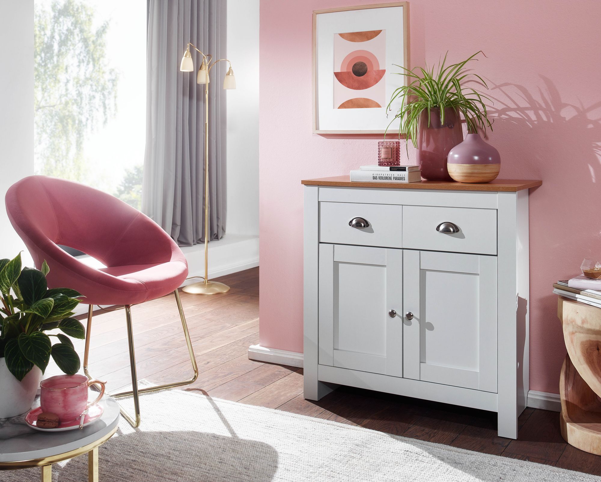 Sideboard Dalatangi Weiß 79 × 34,5 × 81 cm