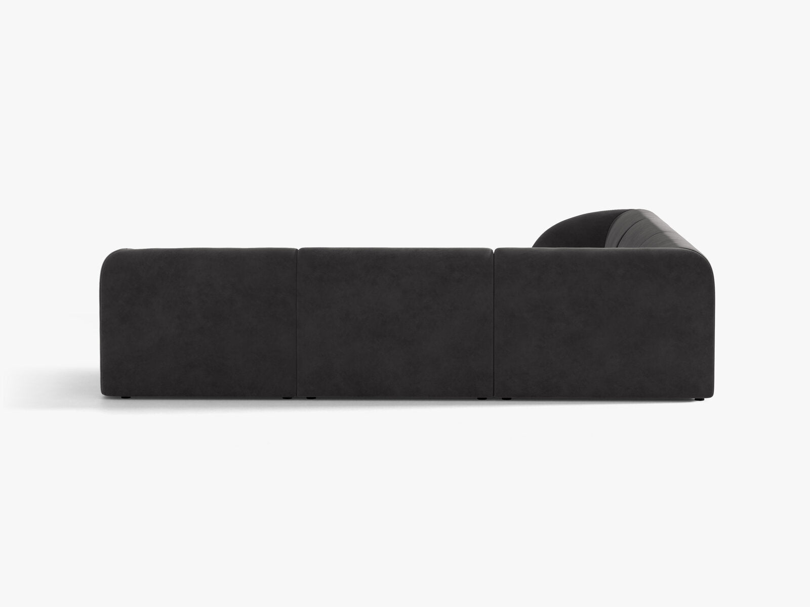 Micadoni 5-Sitzer Symmetrisches Ecksofa Miley Samt Bluvel Grau