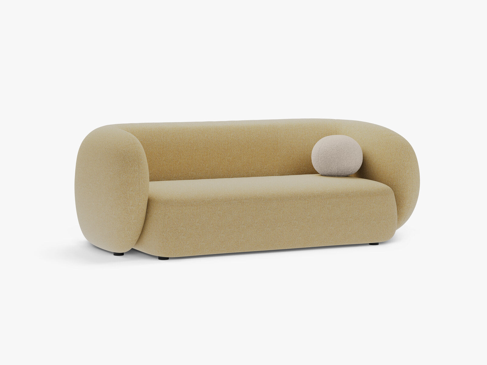 Micadoni Sofa Kate 2-Sitzer Strukturierter Stoff Sonnenblumen Melange