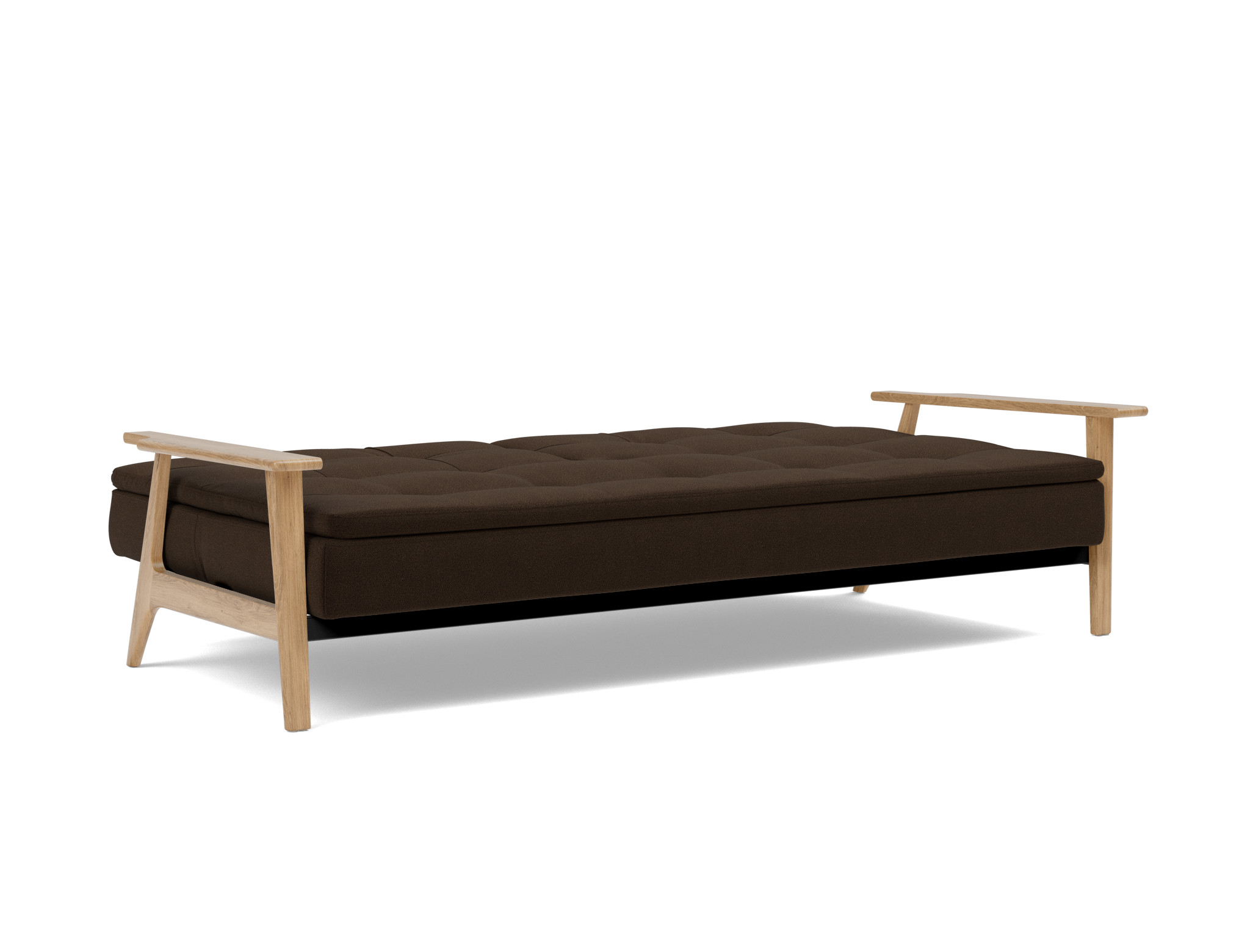 Schlafsofa Dublexo Frej Strukturierter Stoff Taura 358-Chocco
