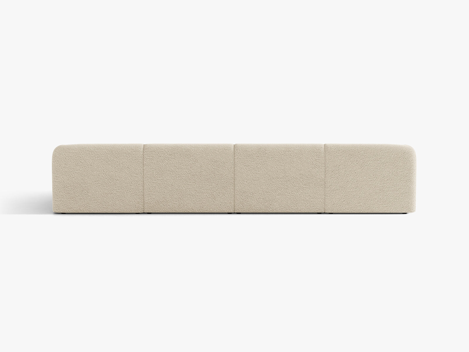 Micadoni Panorama-Sofa Miley 5-Sitzer Boucle Baloo Beige