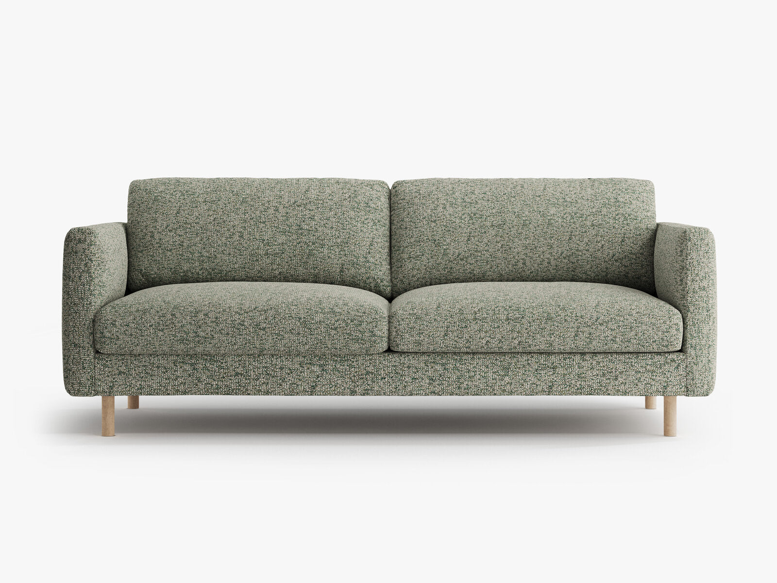 Micadoni Sofa Eden 3-Sitzer Strukturierter Stoff Moßgrün Melange