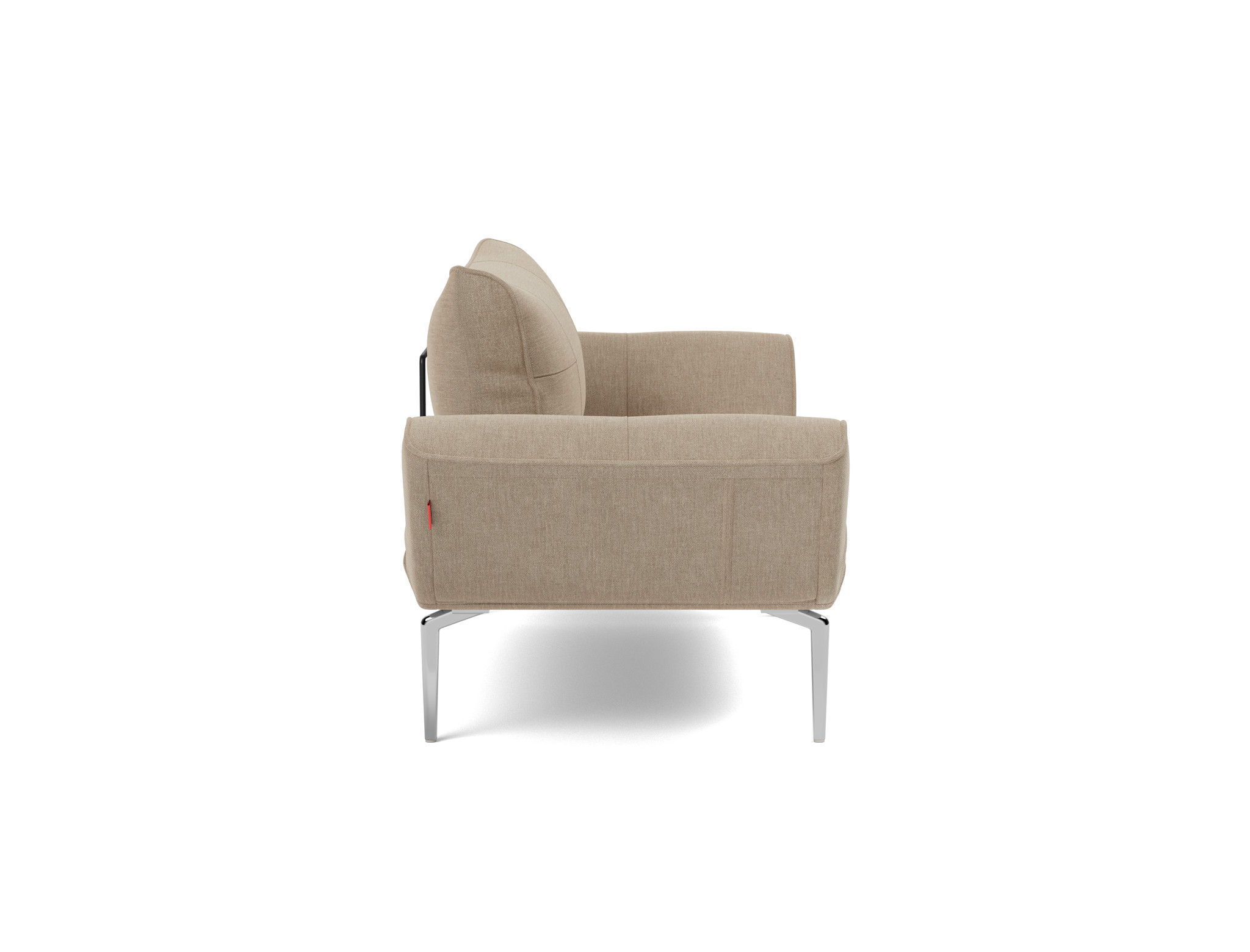 Tagesbett Zeal Flachgewebe Phobos 587-Mocha Beine Straw Aluminium