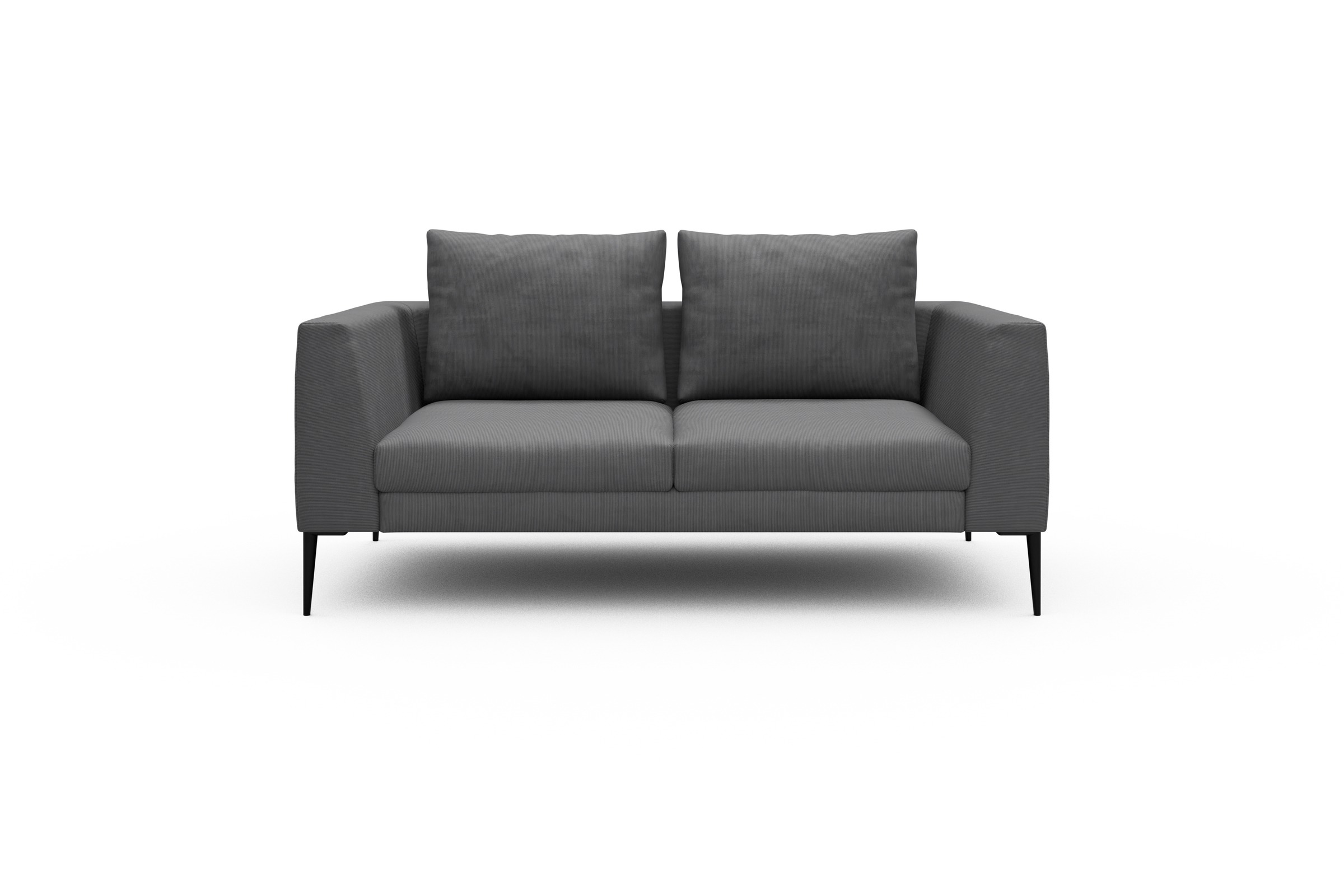 Skandi Home Sofa Paul 2-Sitzer Cordufine-Grey moebelfaktor