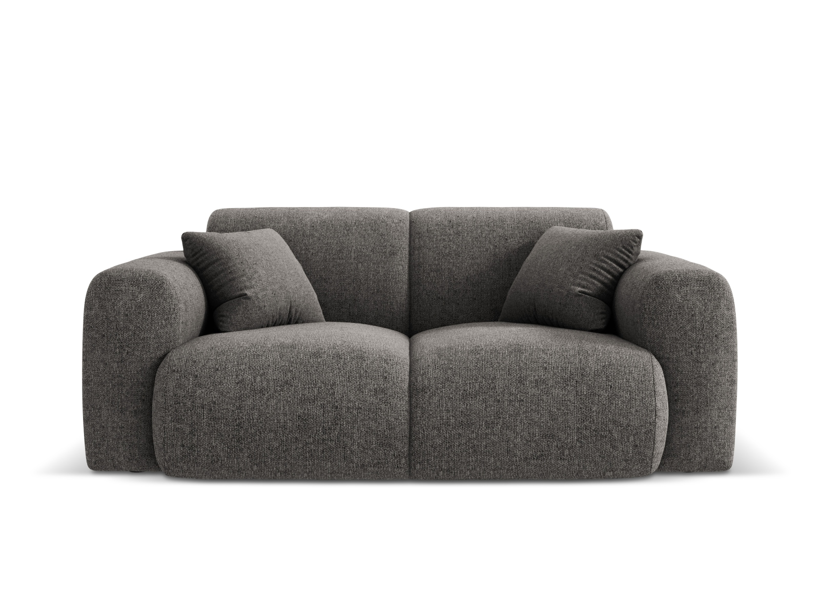 Cosmopolitan Design Sofa Nolio 2-Sitzer Chenille Haga Grau
