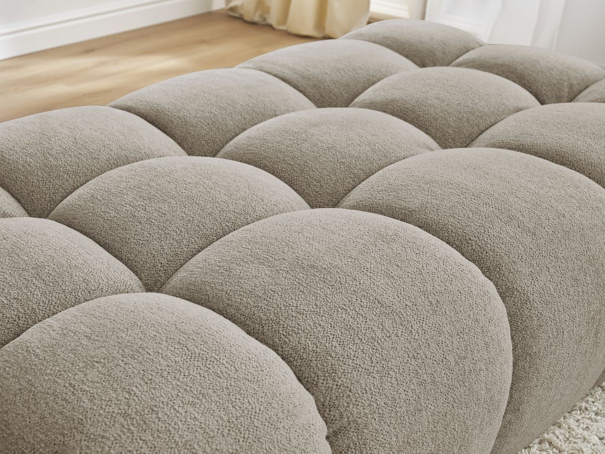 Bobochic Everest Pouf 166 × 100 cm Melange-Stoff Taupe
