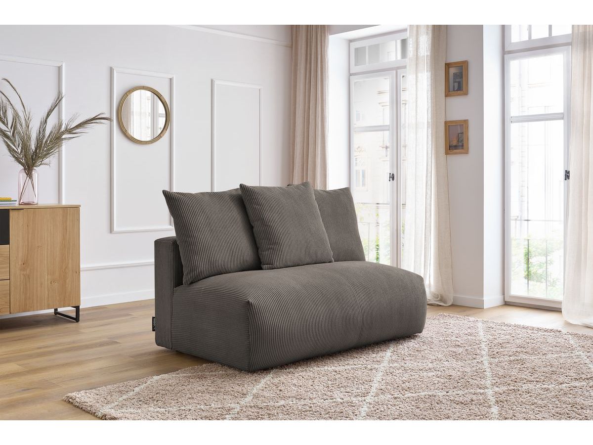 Bobochic Voltaire Sofamodul 2-Sitzer 142 × 100 cm Cordsamt Taupe