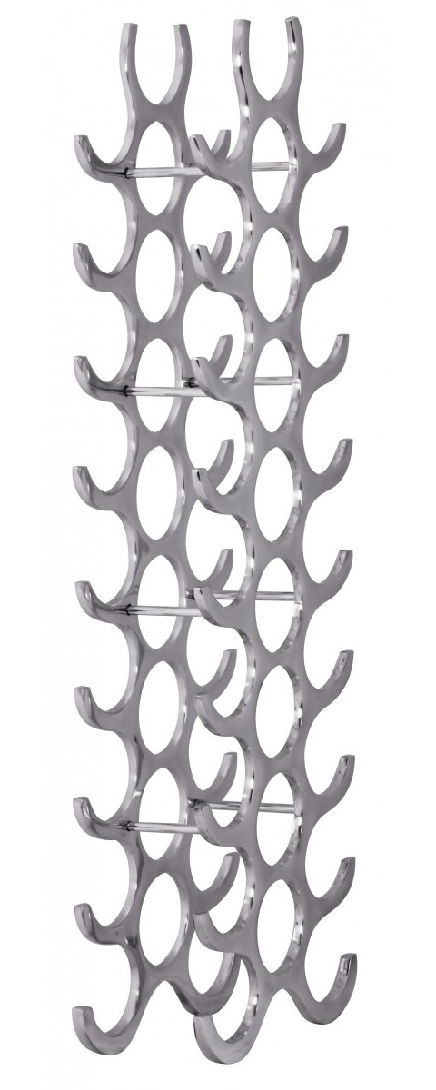 Flaschenregal Vinstra Aluminium Silber 31 × 14 × 98 cm