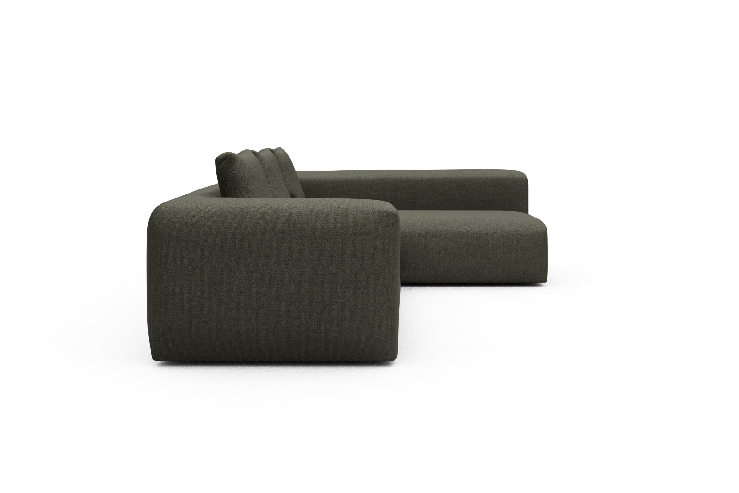 Ecksofa Fred 2x 2,5-Sitzer rechts offen Sama-Winter-Moss