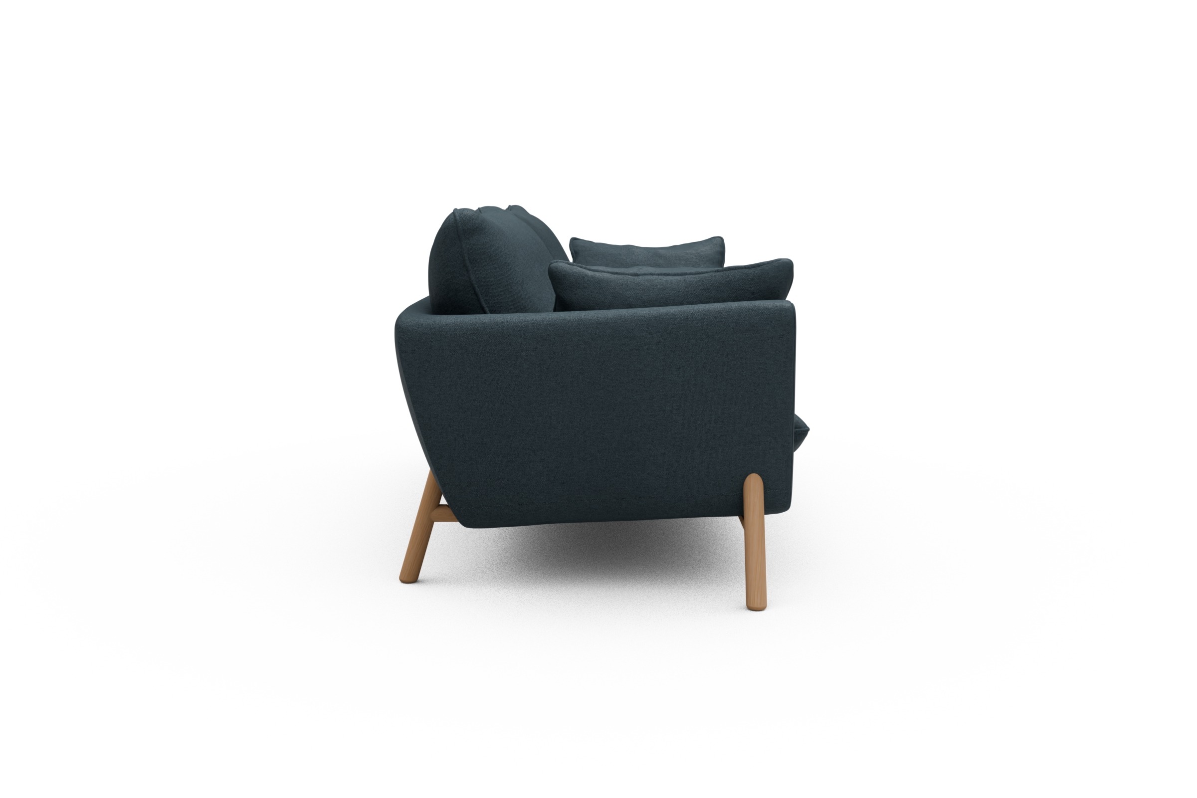 Sofa Emil 3-Sitzer Beinfarbe Eiche Natur Denari-Royal-Blue