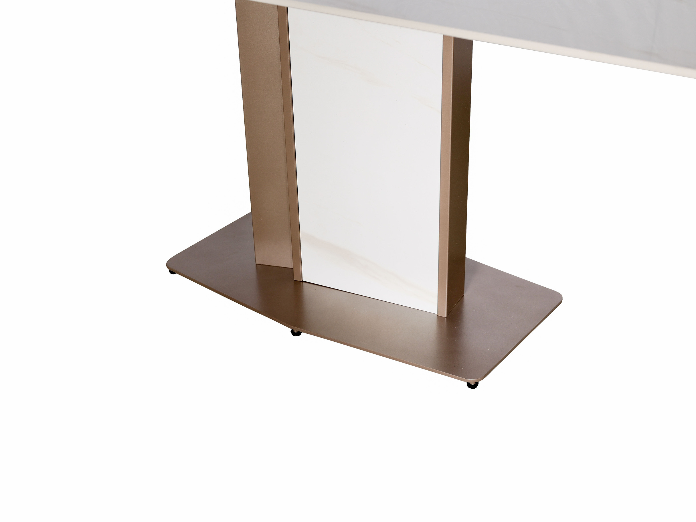 Livin Hill Esstisch 180cm Modig Roségoldene Basis, weiße Tischplatte M54