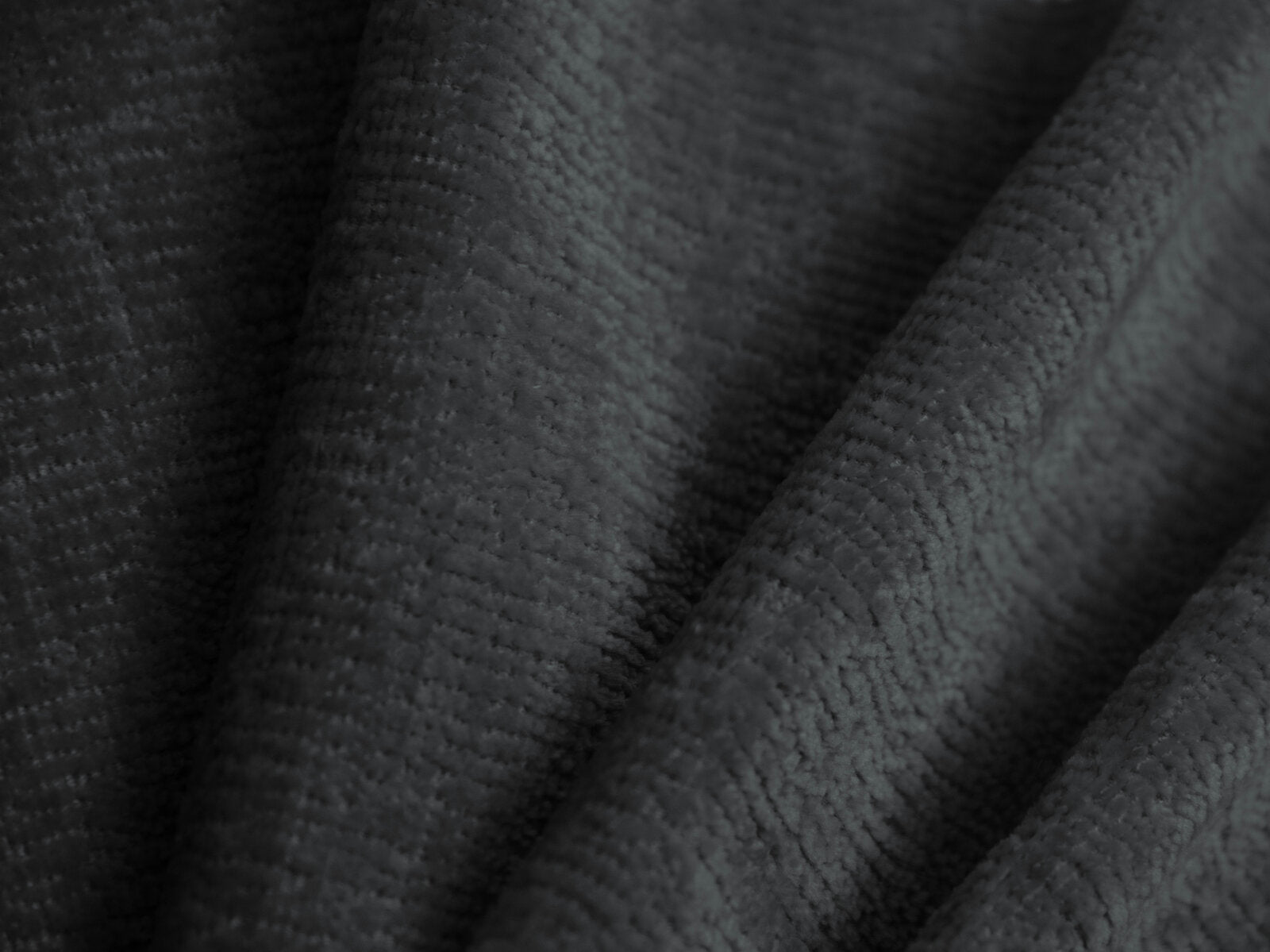 Micadoni Stauraumbett mit Kopfteil Ovalo Chenille Perfect Harmony Dunkelgrau 140x200