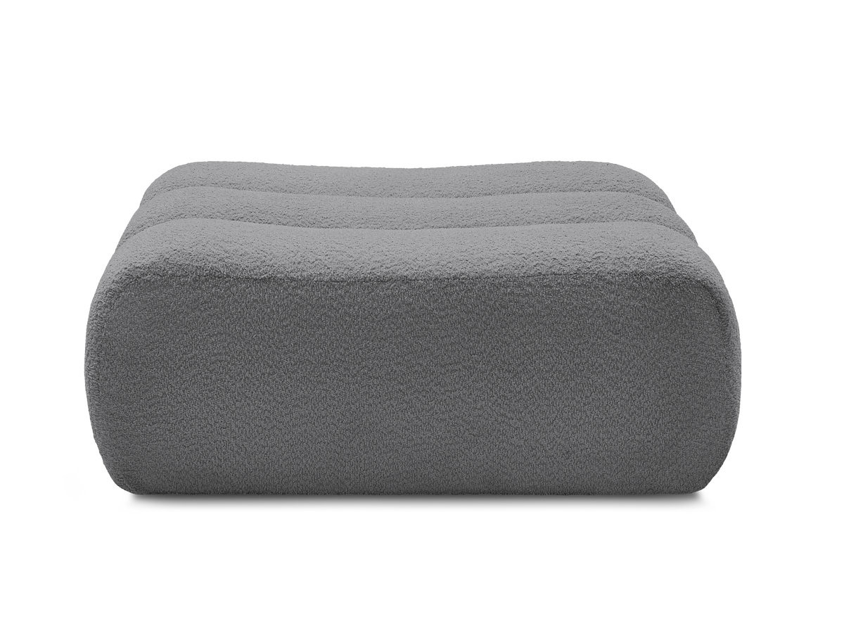 Bobochic Azra Pouf Bouclé-Stoff Dunkelgrau