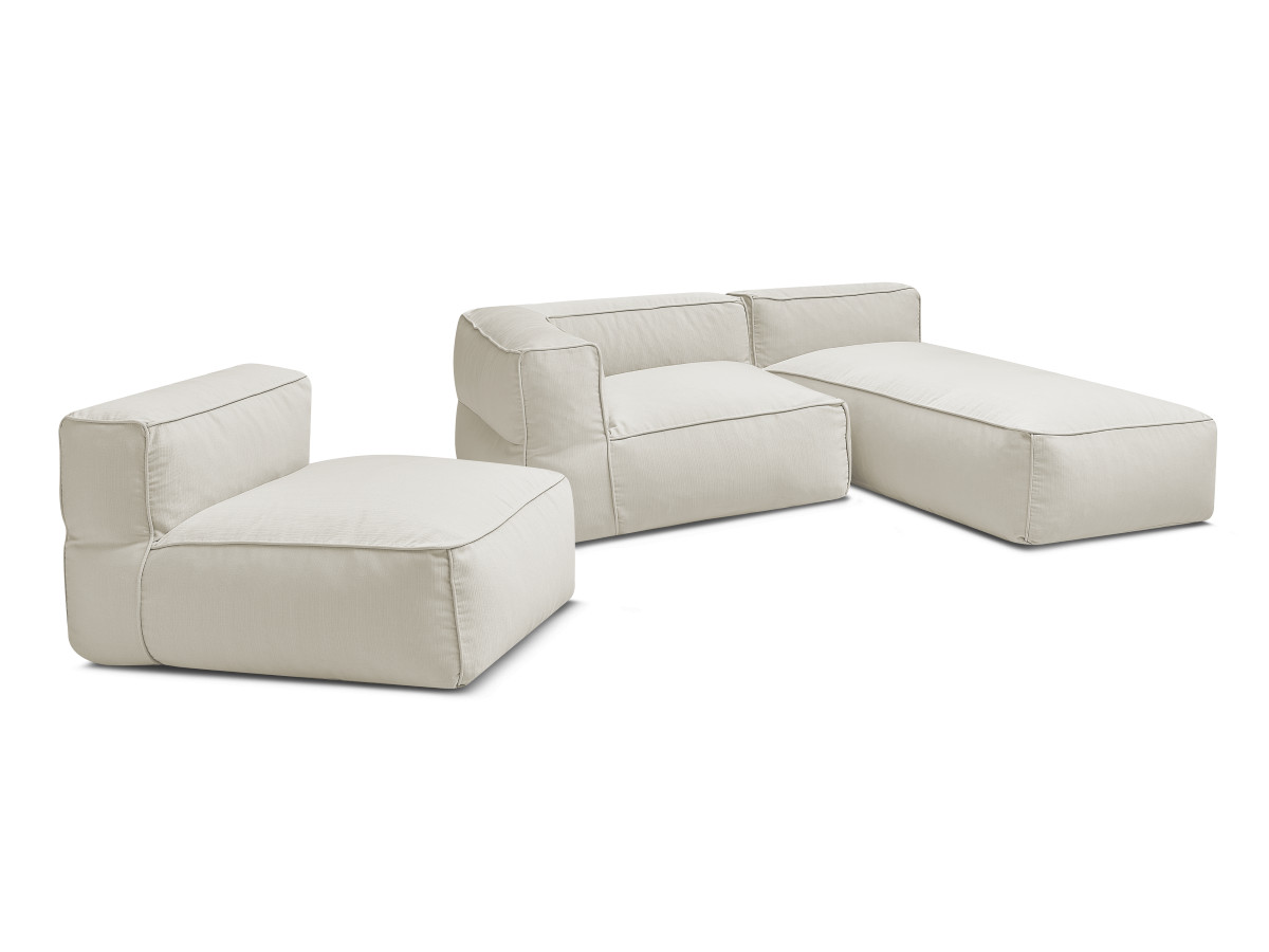 Bobochic Giulia Gartensofa 3-Sitzer 240 × 170 cm Stoff Beige