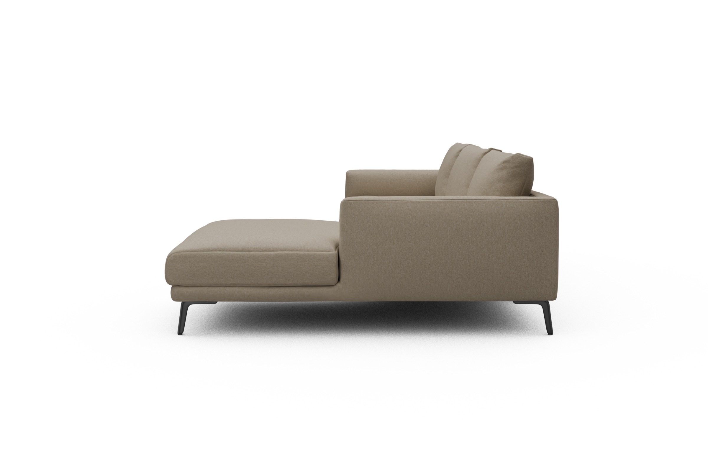 Ecksofa Karl Chaiselongue rechts mit 2,5-Sitzer Satya-Natural
