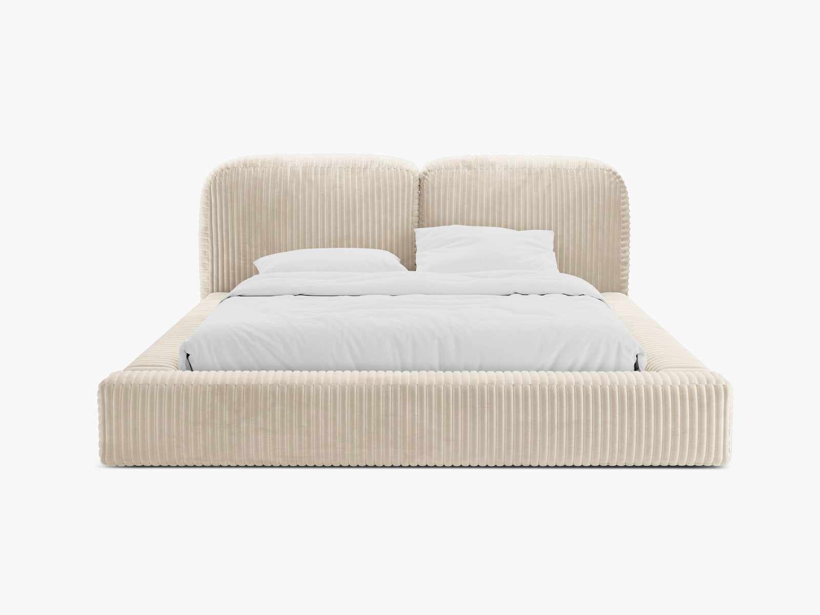 Micadoni Stauraumbett mit Kopfteil Martina Kord Tilia Helles Beige 200x200