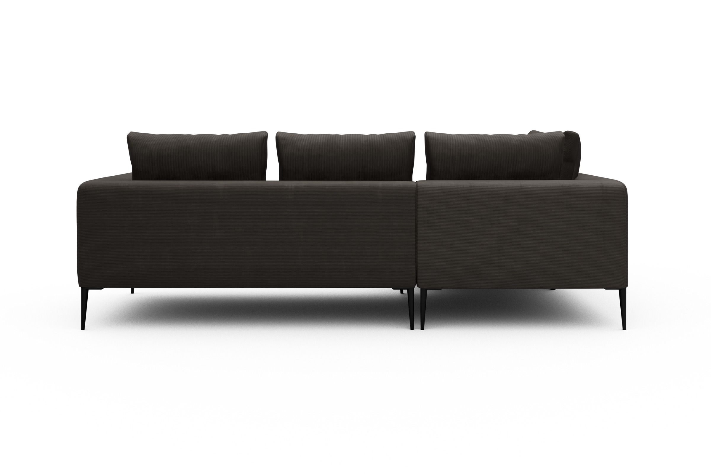 Ecksofa Paul Relax-Ecke links mit 2-Sitzer Cordufine-Taupe
