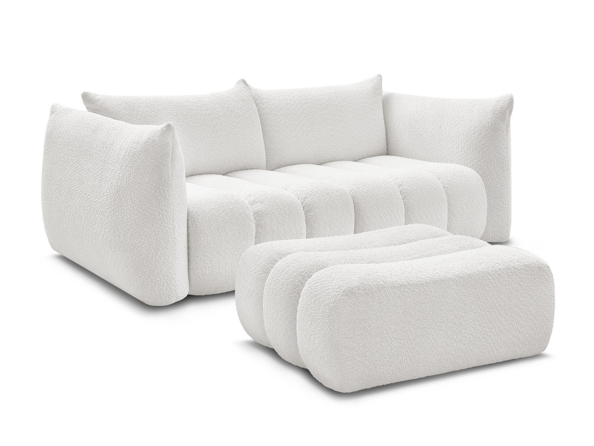 Bobochic Azra Sofa 3-Sitzer mit Pouf