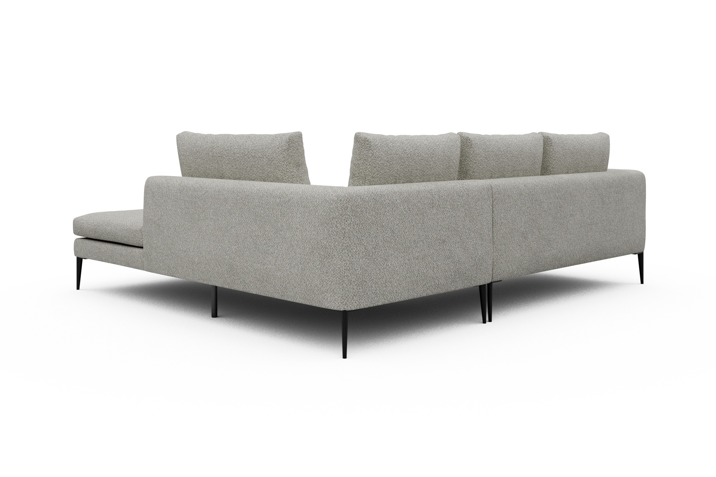 Ecksofa Paul Relax-Ecke rechts mit 2-Sitzer Vanora-Warm-Sand