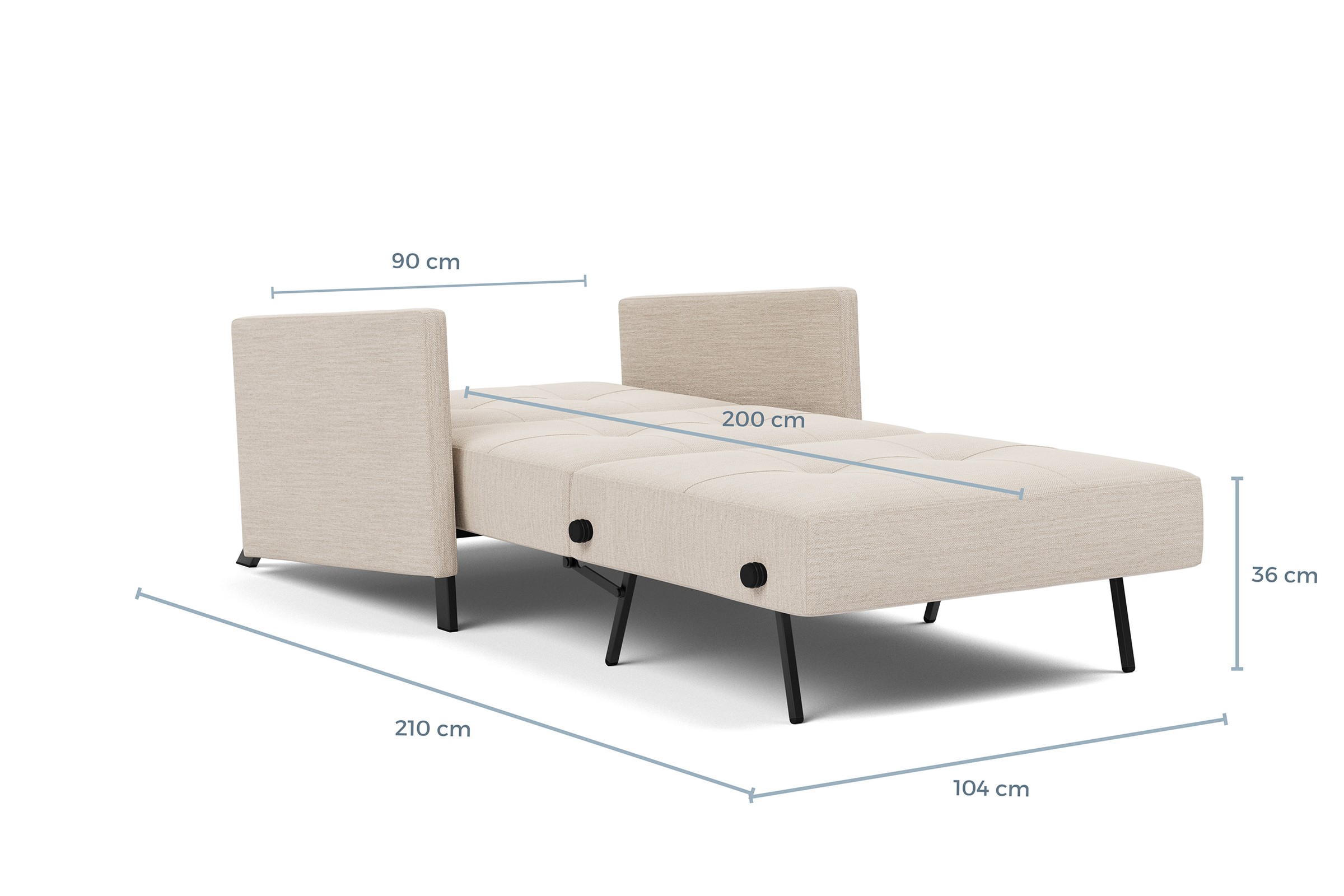 Schlafsessel Cubed 90 mit Armlehnen