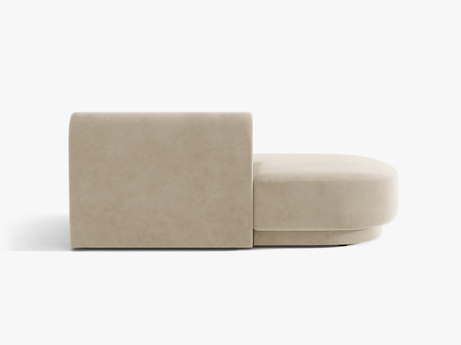 Micadoni 2-Sitzer Sitzmodul offen Miley Samt Bluvel Dunkelbeige Links
